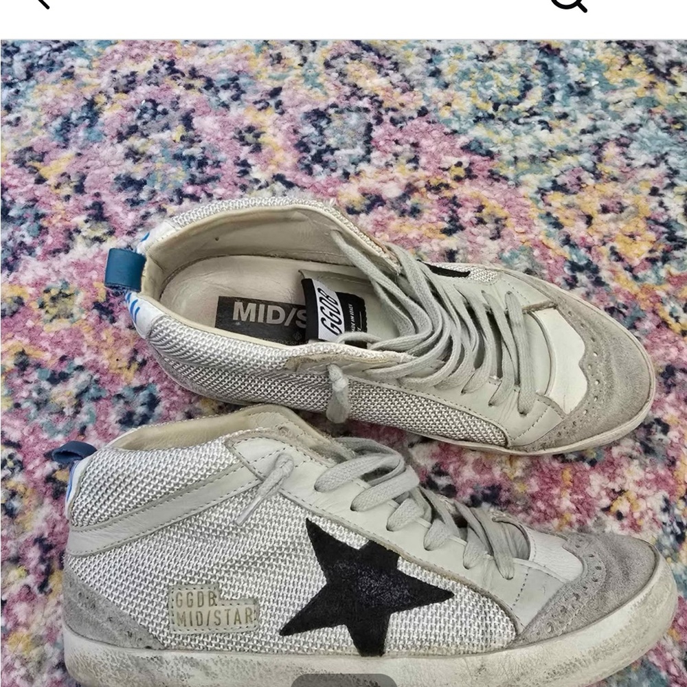 Golden Goose Gray and Black “Mid’s”…with Distressed Look…SIZE 37 (7)